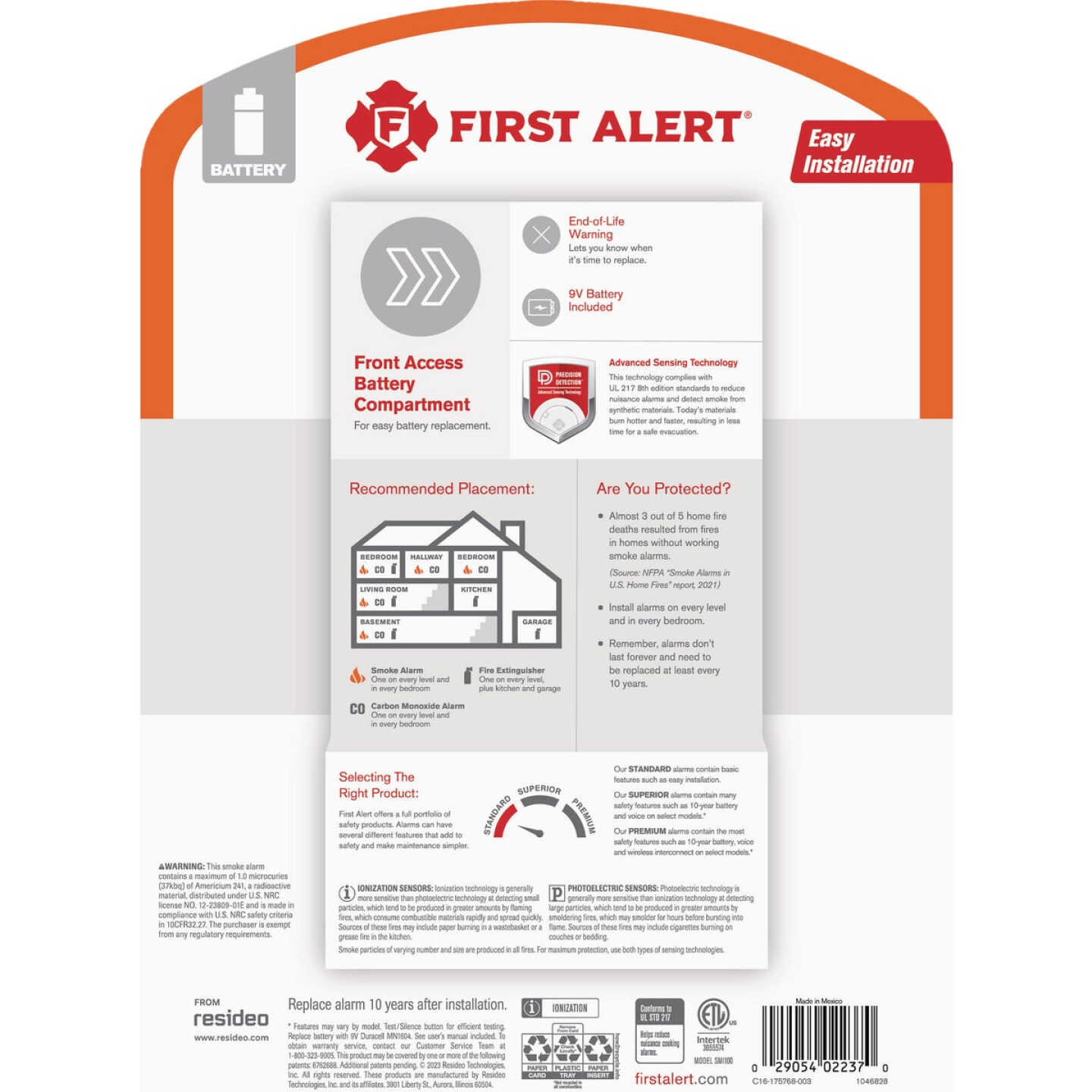 First Alert SMI100 Battery Operated Ionization Smoke Alarm (2-Pack) Image 2