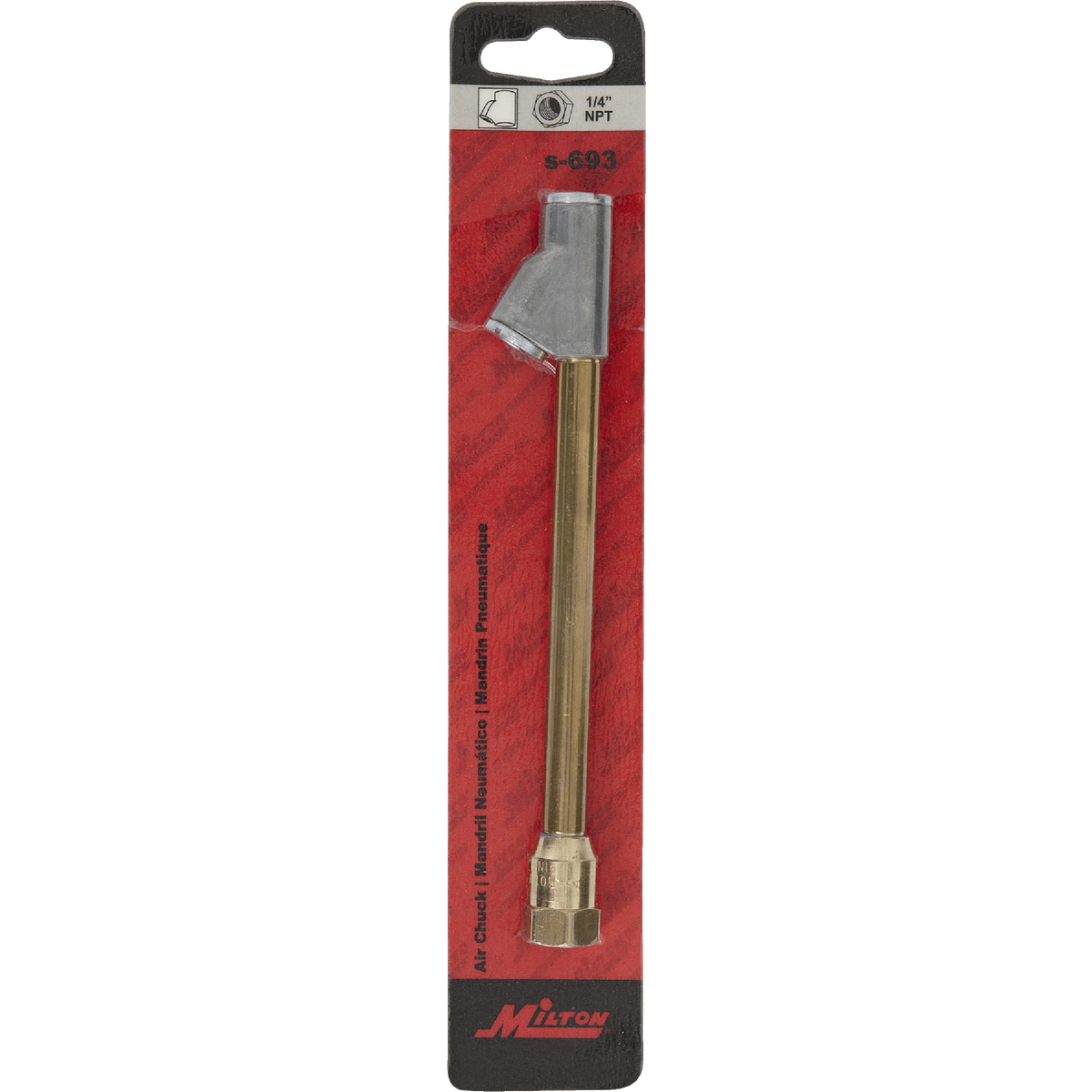 Milton 1/4 In. FNPT 150 psi Straight Foot Dual Head Air Chuck Image 2
