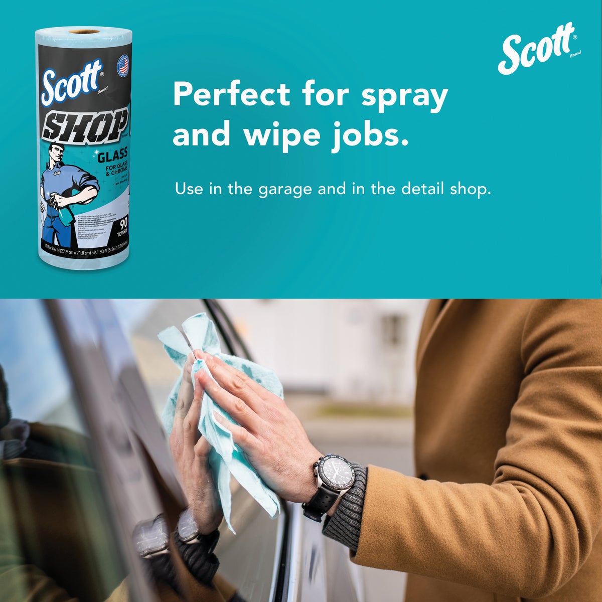 Scott 11 In. W x 8.6 In. L Glass Shop Towel (90-Count) Image 3