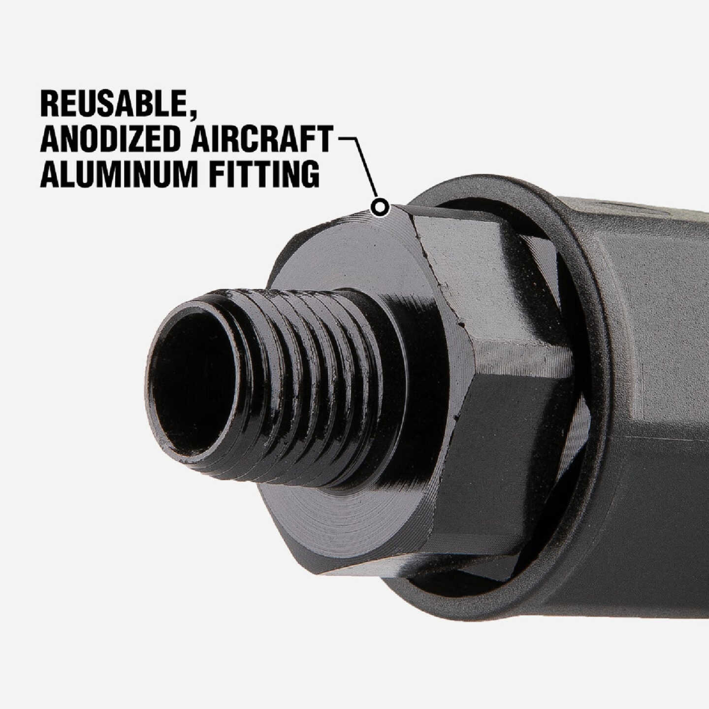 Flexzilla Pro 1/2 In. Barb 3/8 In. MNPT Reusable Air Hose End with Swivel Image 2