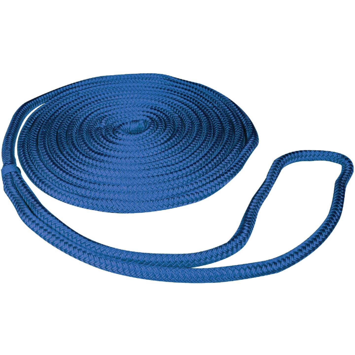 Seachoice 3/8 In. x 15 Ft. Blue Double Braid Nylon Dock Line Image 1