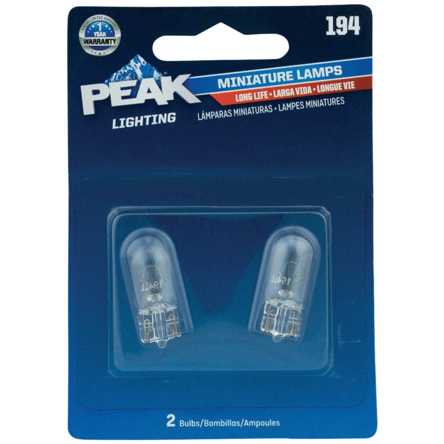 PEAK 194 14V Mini Incandescent Automotive Bulb (2-Pack) Image 1