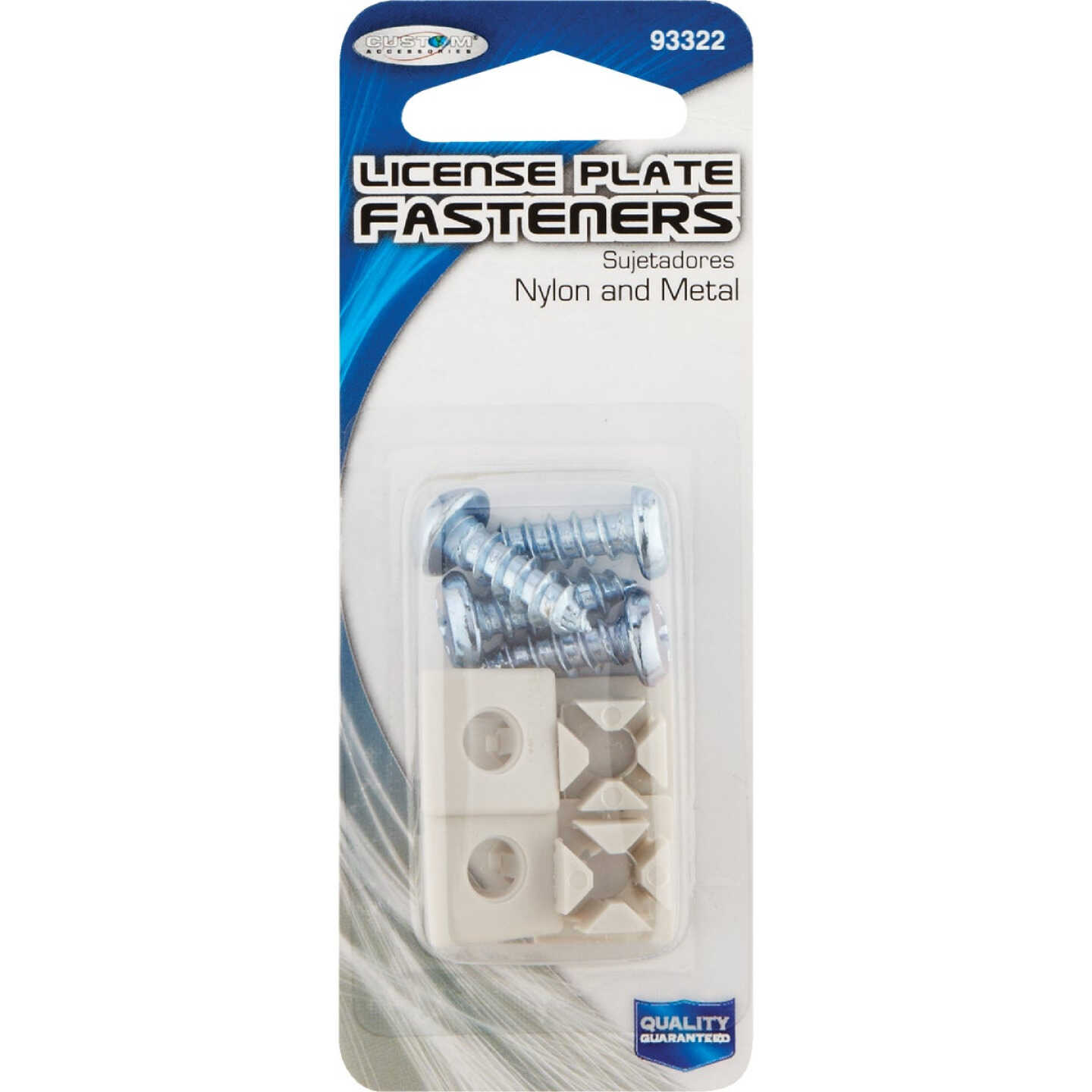 Custom Accessories White License Plate Fasteners Image 2