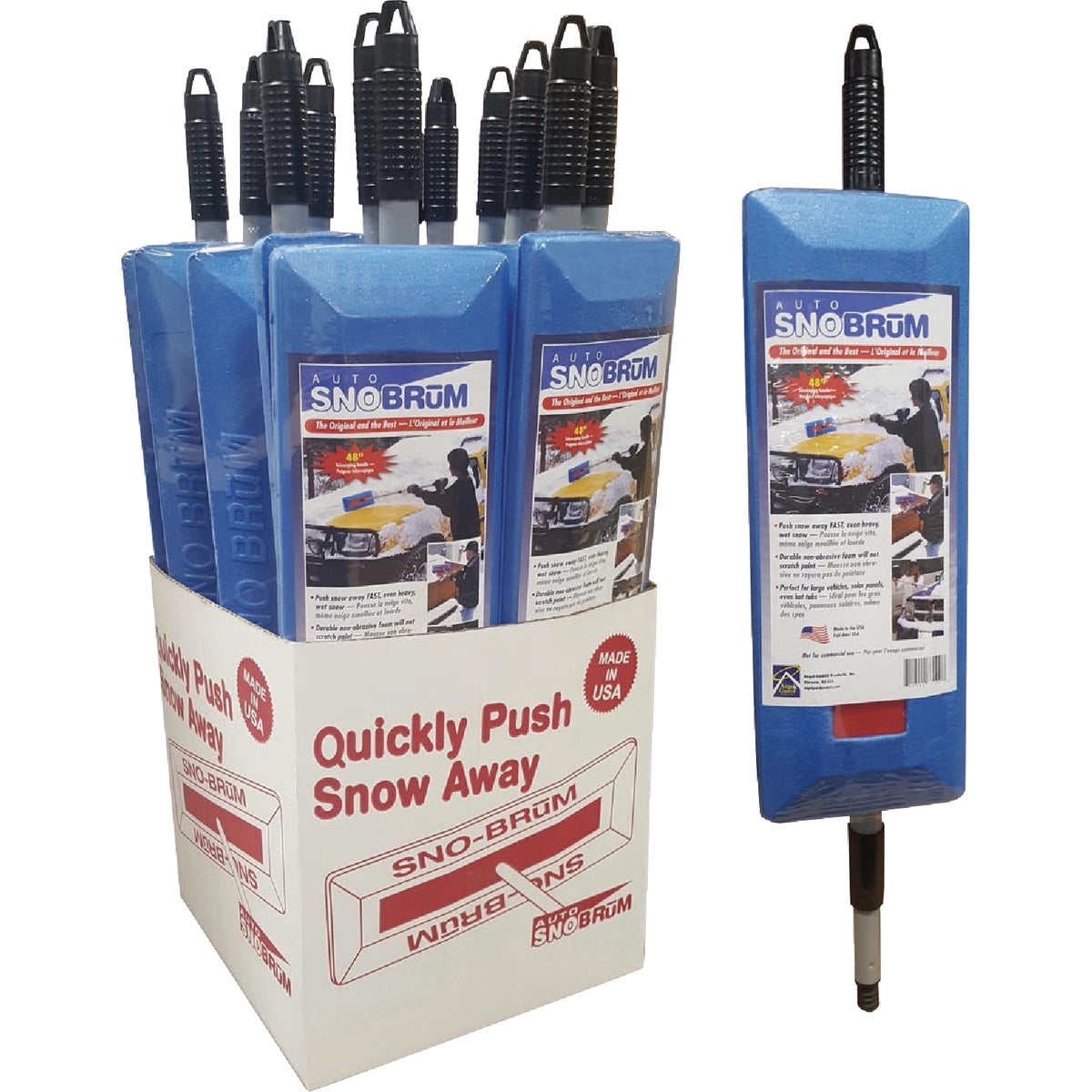 SnoBrum 29 In. Steel Oversized Foam Snow Remover with Telescoping Handle Image 5