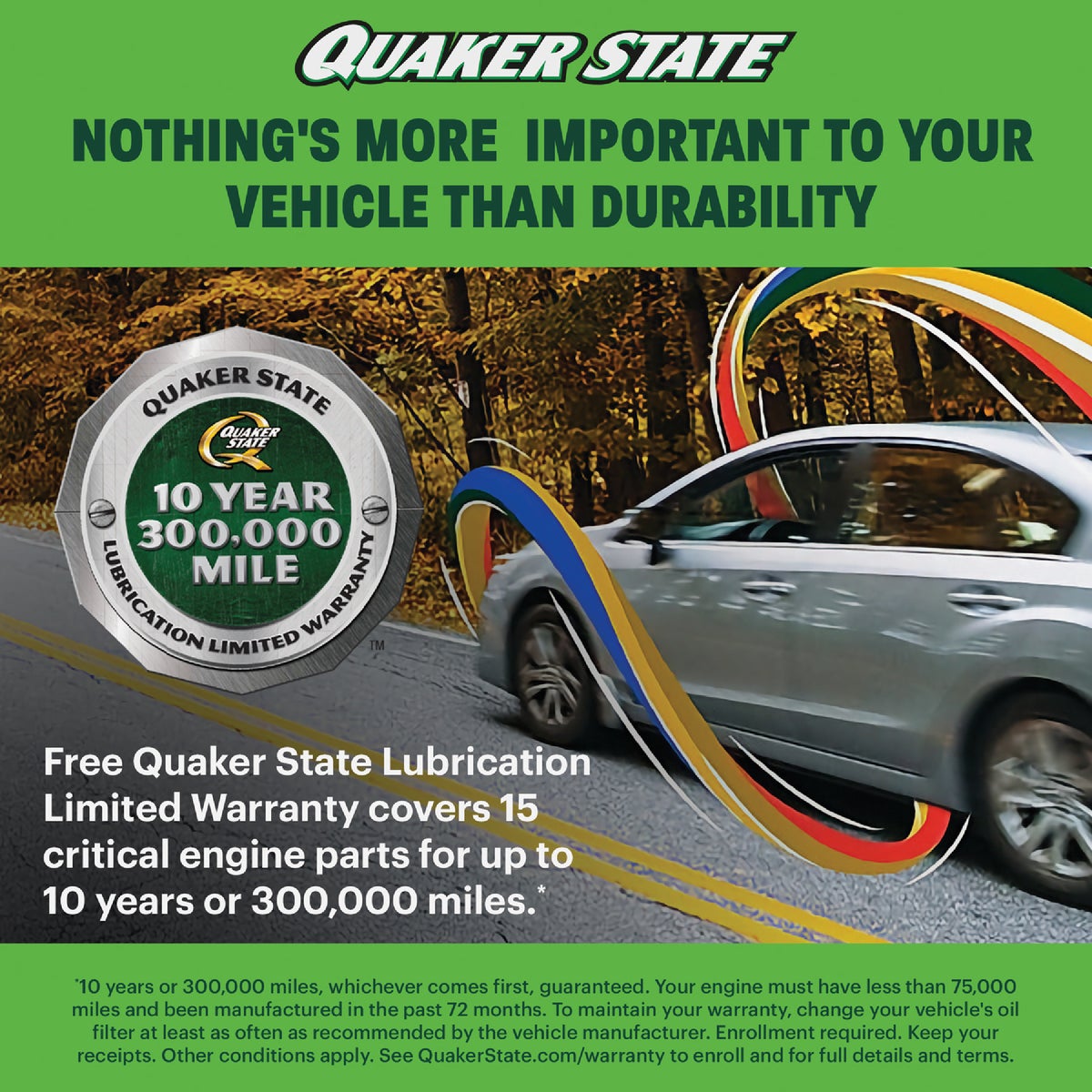 Quaker State Full Synthetic 10W-30 Motor Oil, 1 Qt. Image 2