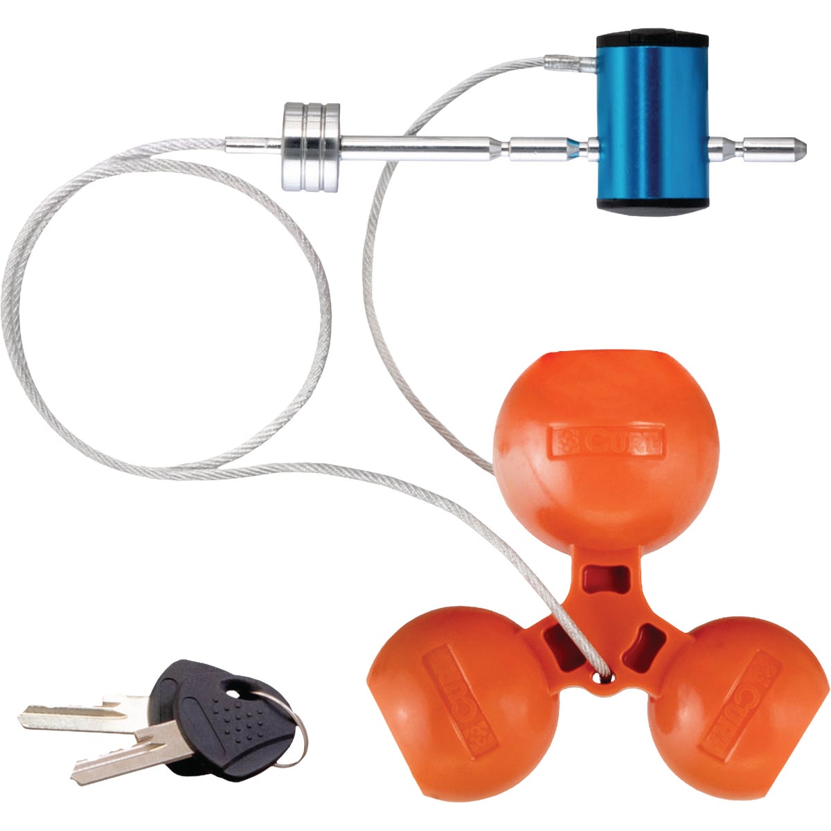 CURT 1-7/8 to 2-5/16 In. Universal Tri-Ball Trailer Coupler Lock