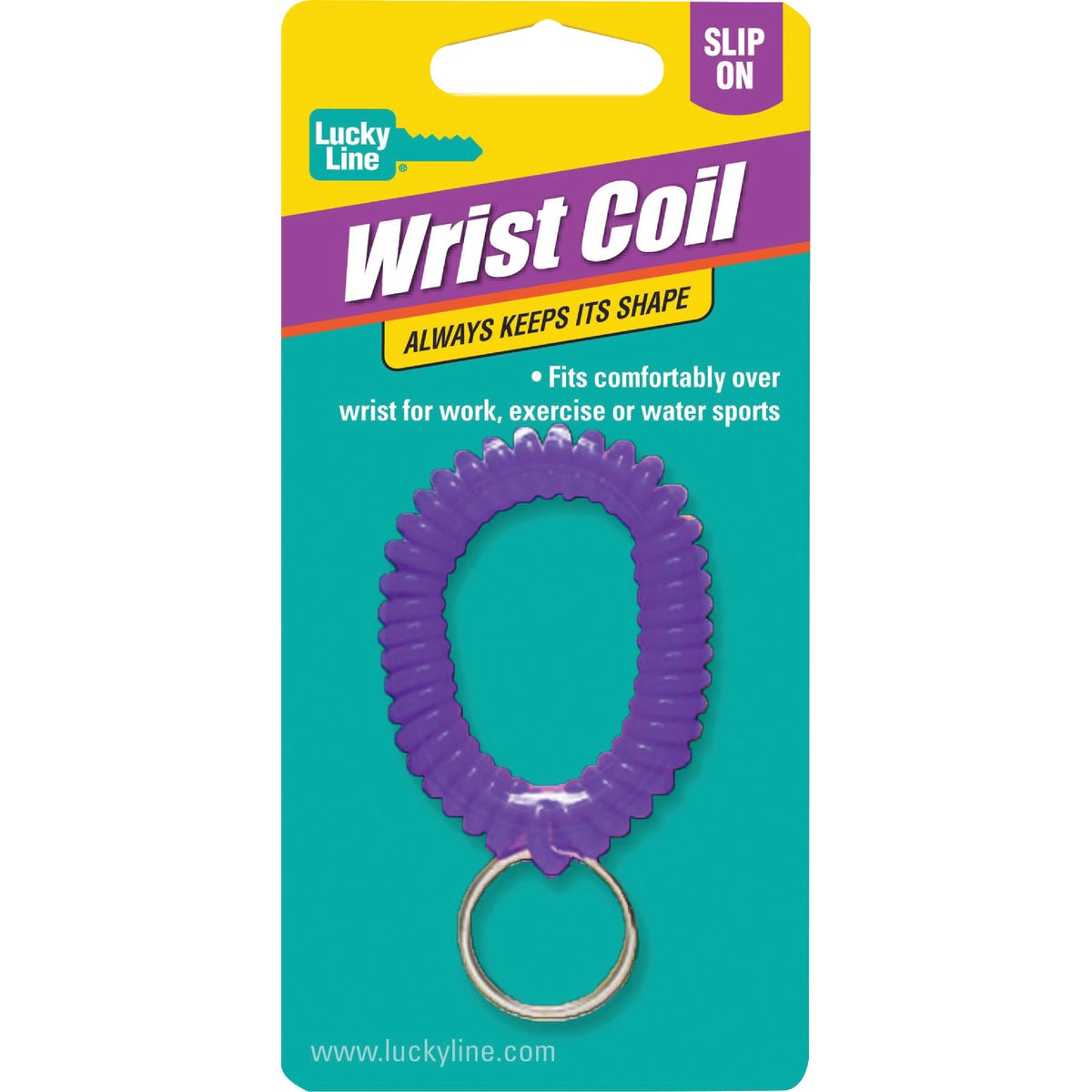 Lucky Line Tempered Steel 7/8 In. Ring Wrist Coil Key Chain Image 2