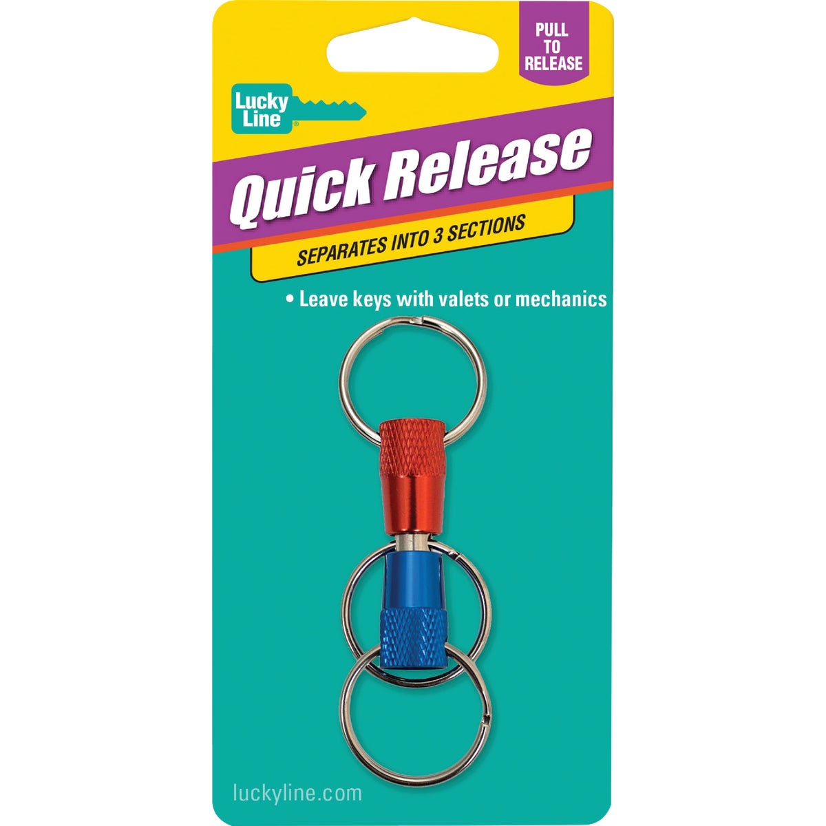 Lucky Line Steel 7/8 In. 3-Way Pull-Apart Key Chain Image 2