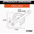 Curt 7-1/2 In. Handle1200 Lb. Hand-Crank Winch Image 2
