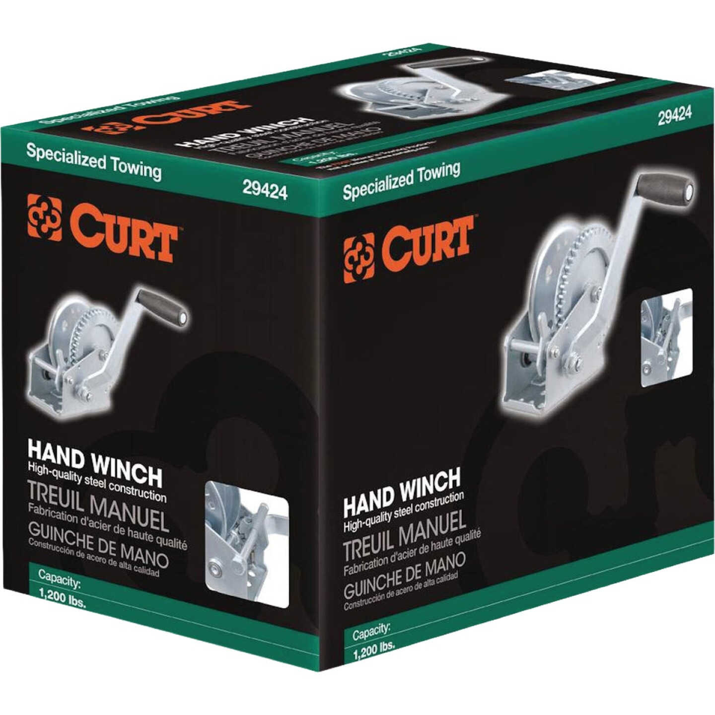 Curt 7-1/2 In. Handle1200 Lb. Hand-Crank Winch Image 5
