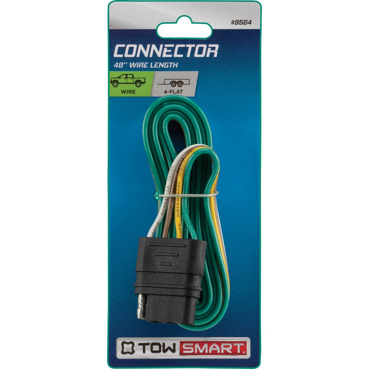 TowSmart 4-Flat 48 In. Vehicle End Trailer Light Wiring Connector