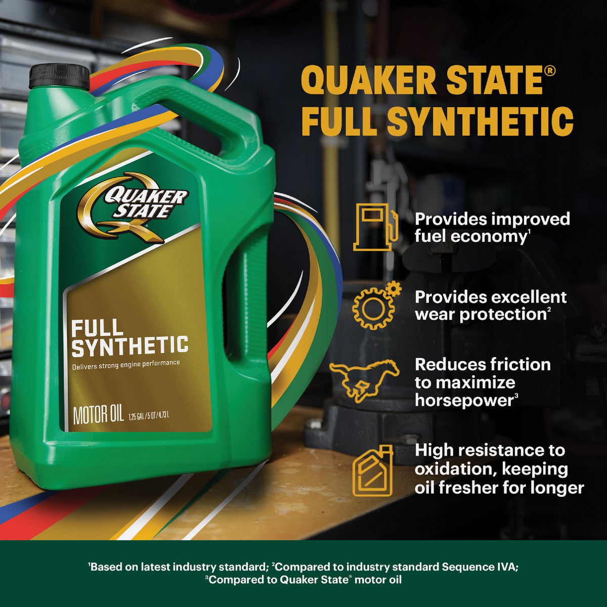 Quaker State Full Synthetic 5W-30 Motor Oil, 1 Qt. Image 3