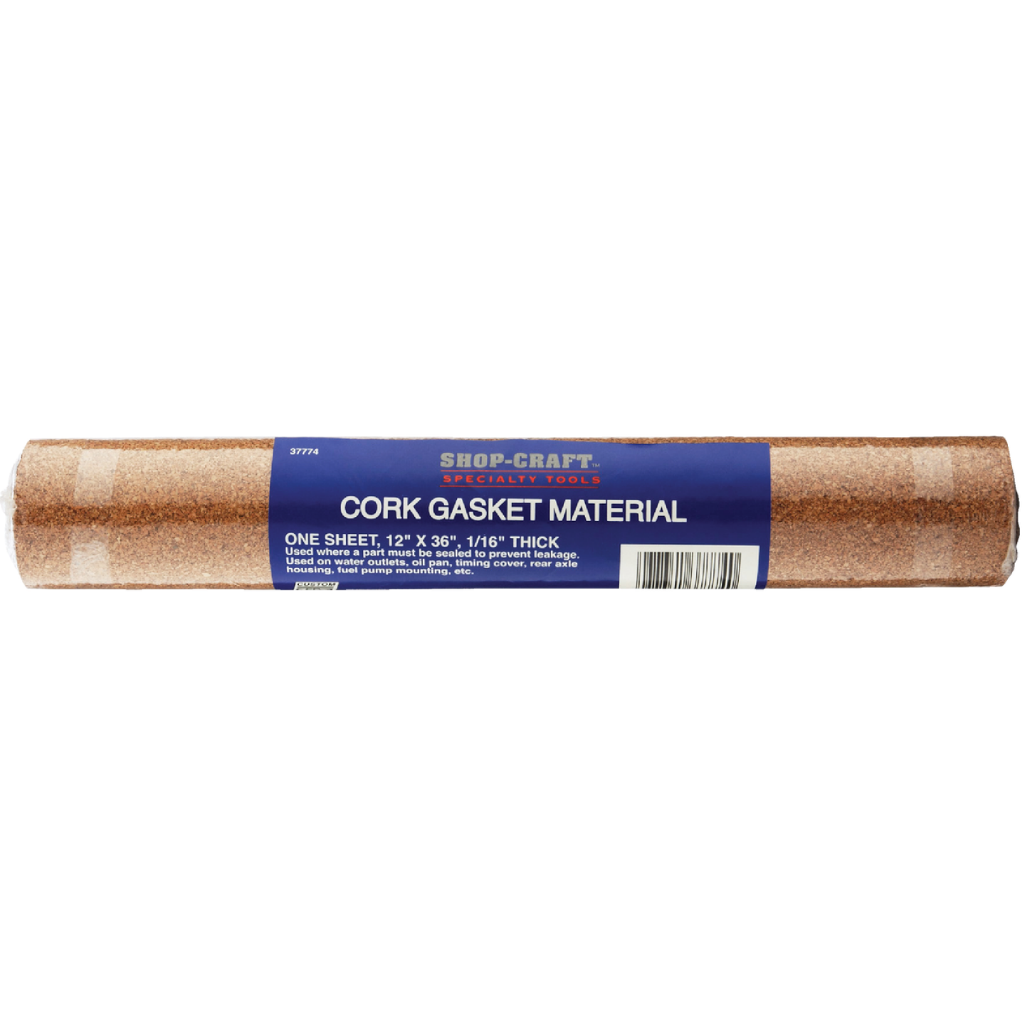 Custom Accessories 12 In. W. x 36 In. L. x 1/16 In. Thick Cork Gasket Material Image 1