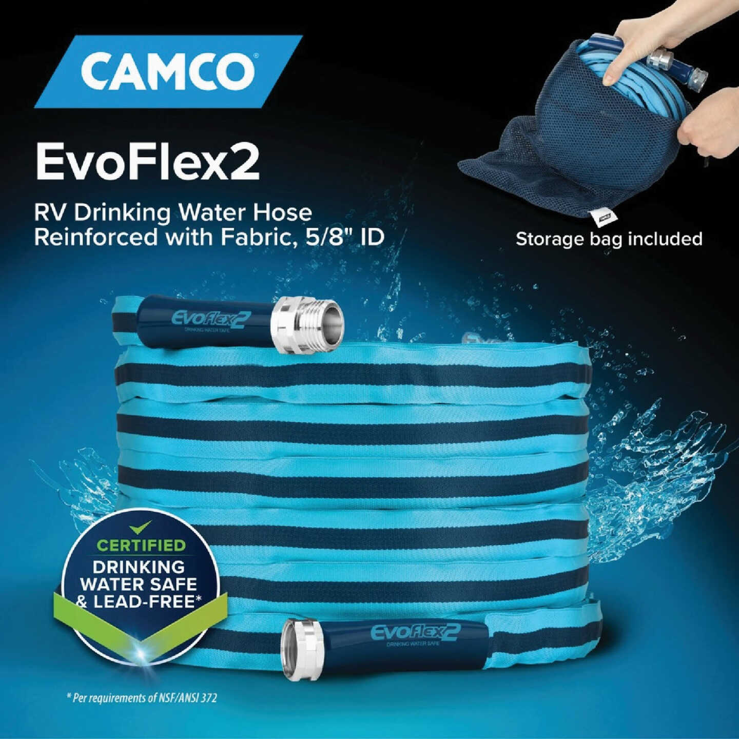 Camco Evoflex2 25 Ft. Fabric Reinforced Drinking Water Hose Image 2