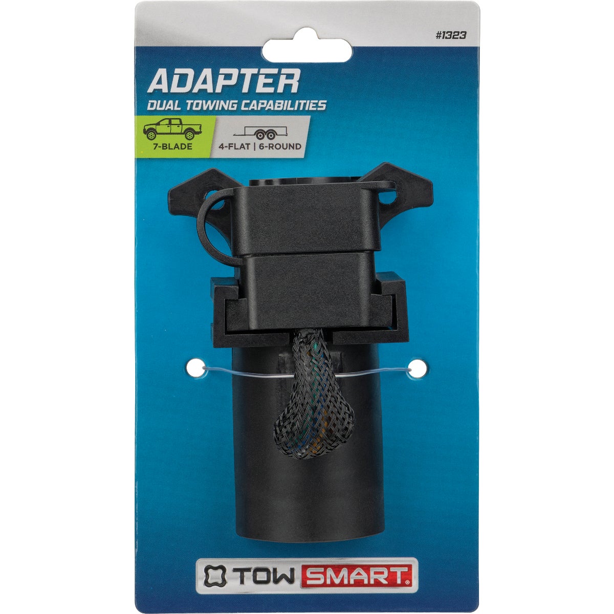 TowSmart 7-Blade to 6-Round and 5/4-Wire Flat Plug-In Adapter