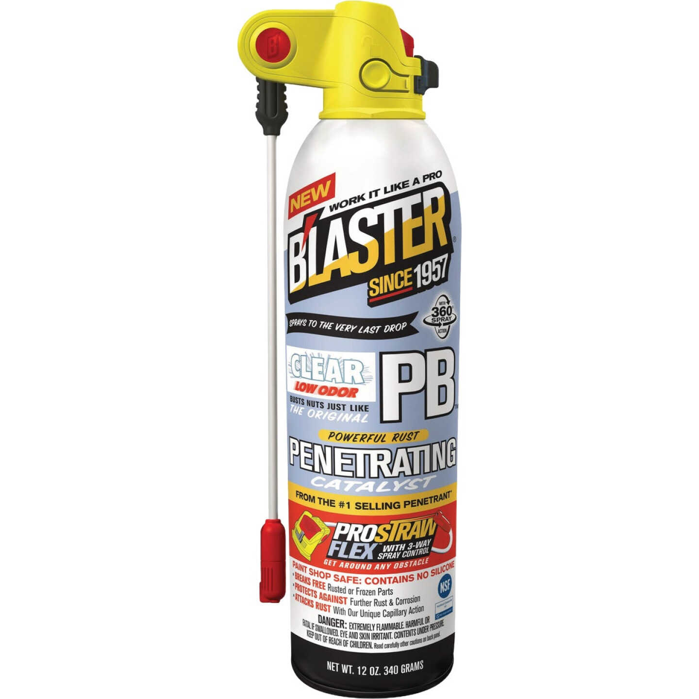 Blaster 14 Oz. Aerosol PB Clear Low Odor Penetrating Catalyst Penetrant with ProStraw Image 1