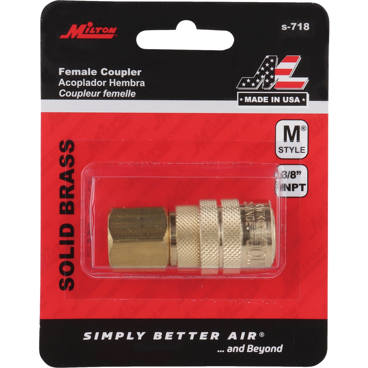 Milton 3/8 In. FNPT M-Style Coupler Image 4
