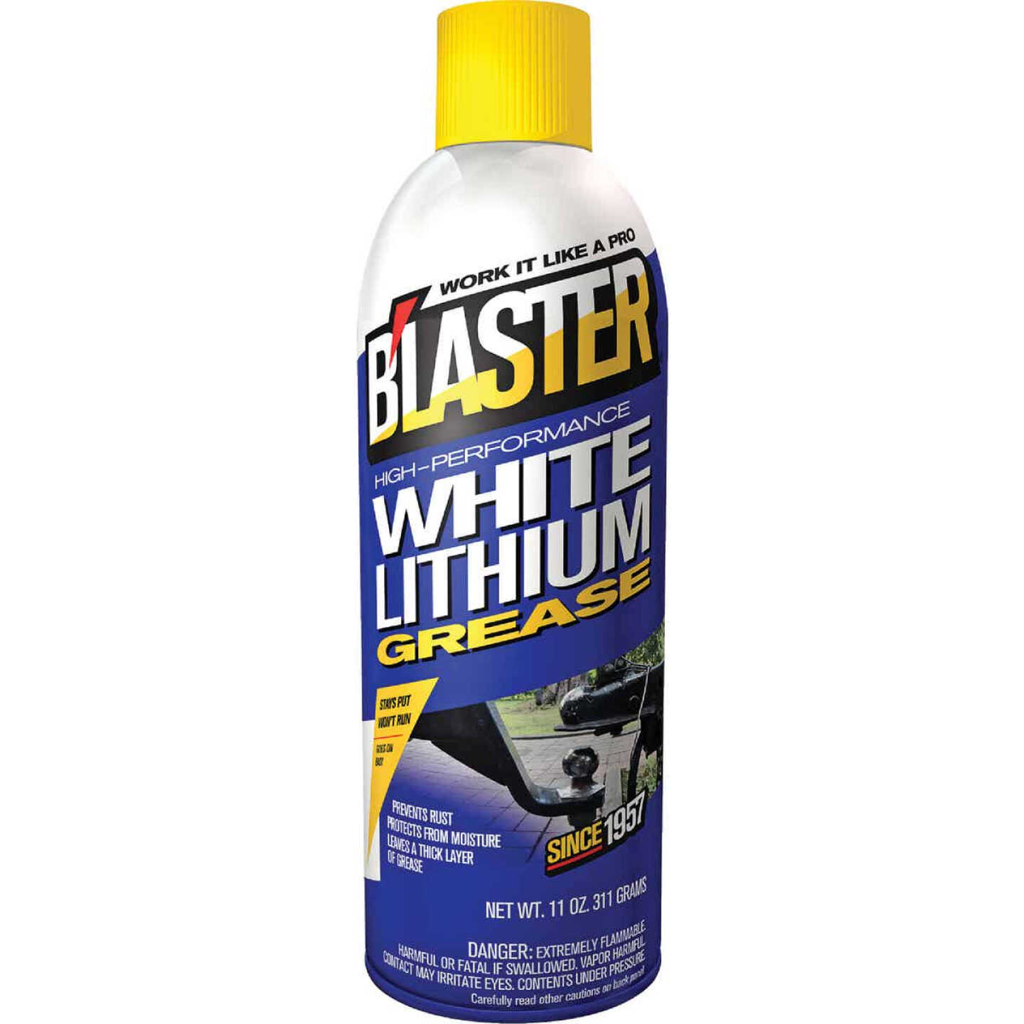 Blaster 11 Oz. Aerosol High-Performance White Lithium Grease Image 1