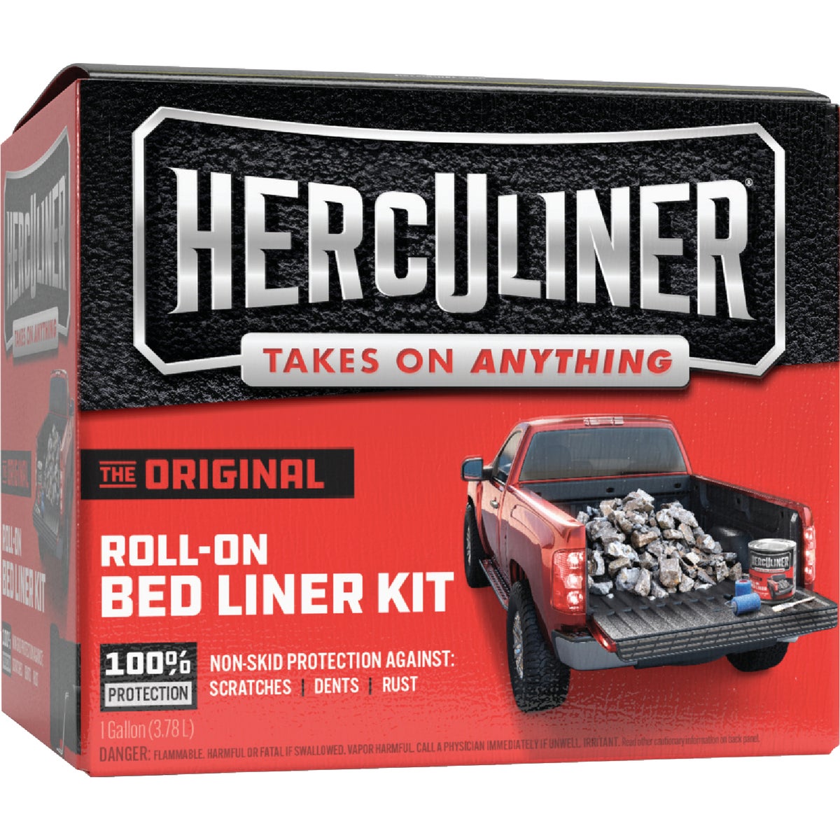 PEAK Herculiner Gal. Brush-On Bed Liner Kit, Black