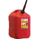 Midwest Can 6 Gal. Plastic Auto Shut Off Gasoline Fuel Can, Red Image 1