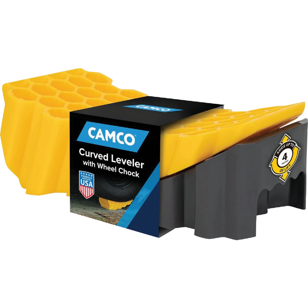 Camco Curved Leveler and Wheel Chock