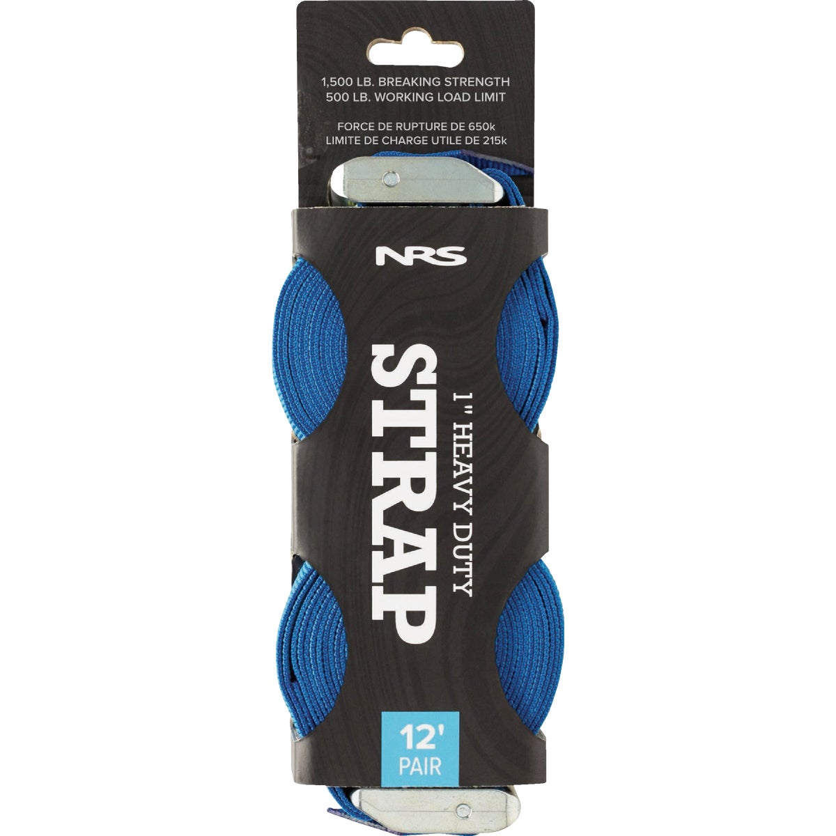 NRS 1 In. x 12 Ft. Iconic Blue Heavy Duty Tie-Down Strap (2-Pack) Image 2