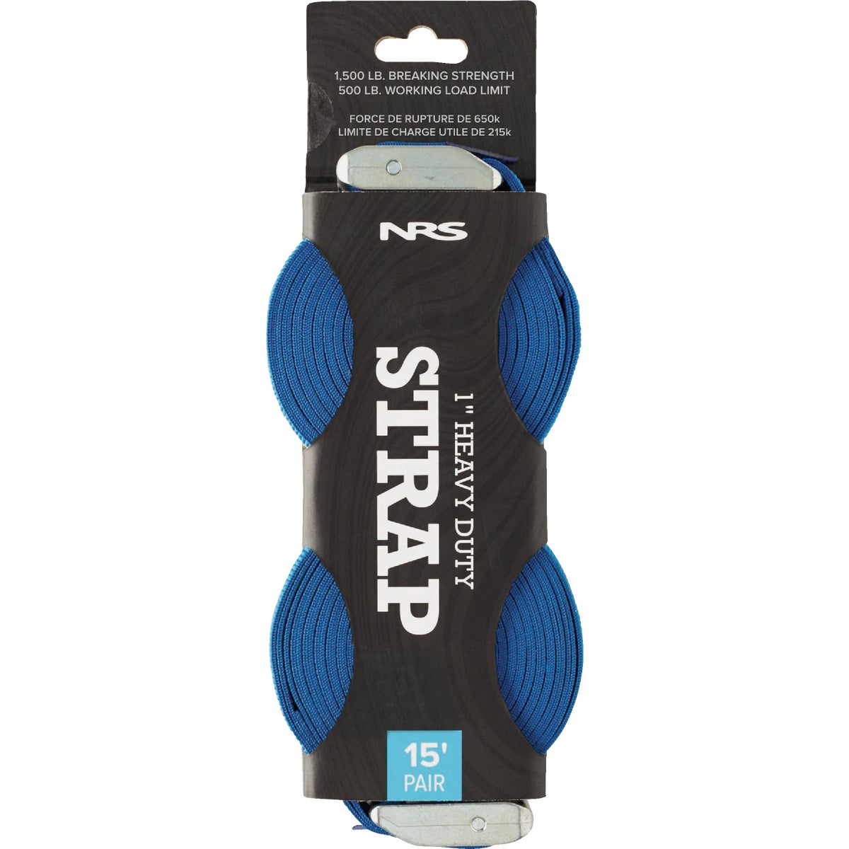 NRS 1 In. x 15 Ft. Iconic Blue Heavy Duty Tie-Down Strap (2-Pack) Image 2
