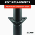 CURT 5000 Lb. Weld-On Pipe-Mount Swivel Trailer Tongue Jack, 10-3/4 In. Vertical Travel Image 4