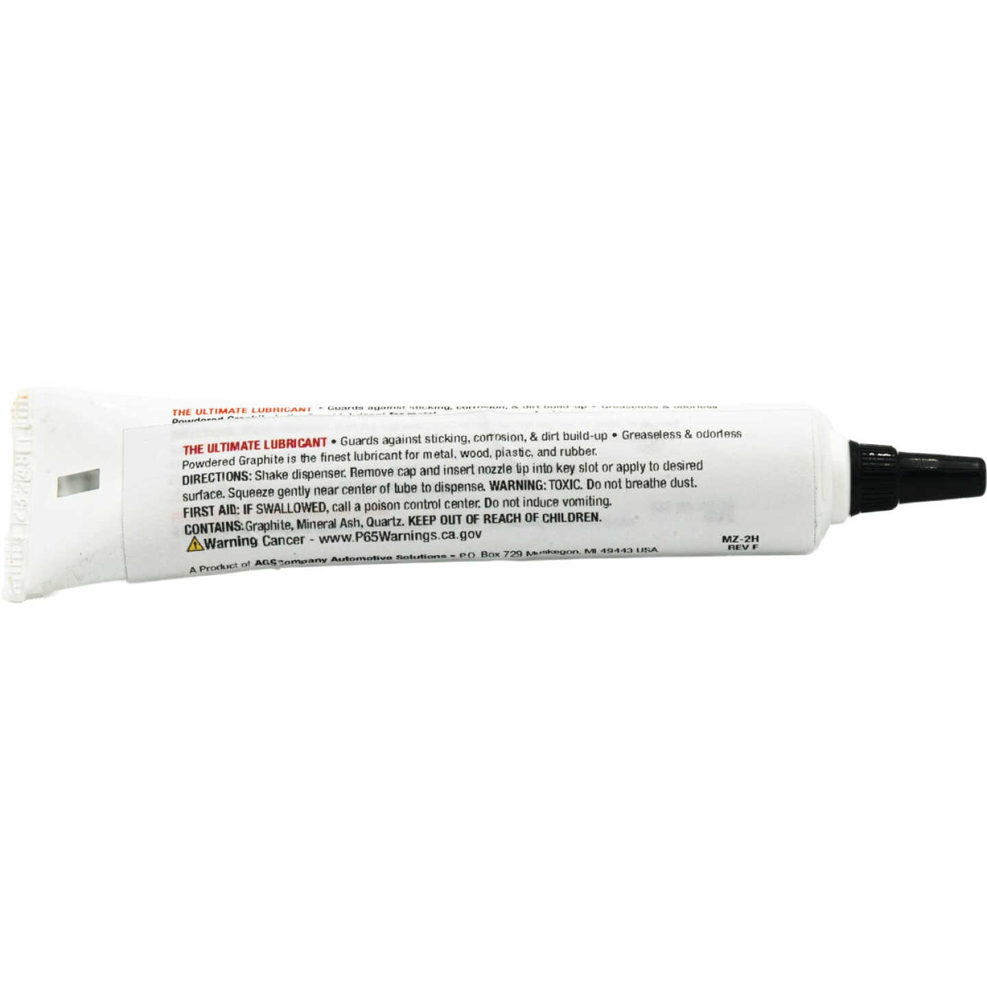 AGS 0.21 Oz. Tube Powdered Graphite Dry Lubricant Image 6