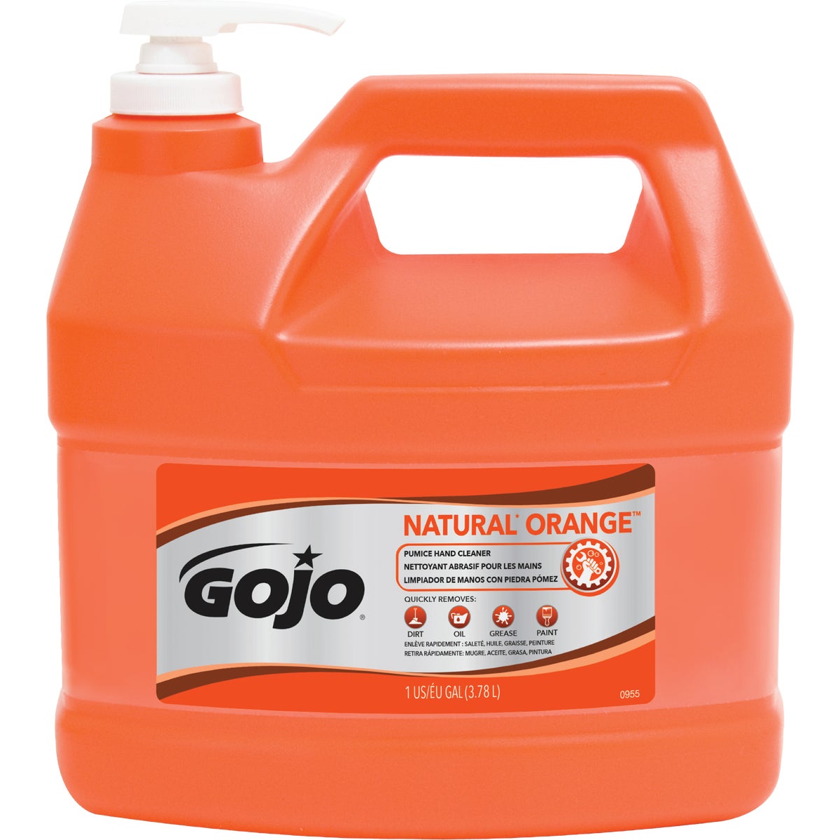GOJO Natural Orange 1 Gal. Lotion Hand Cleaner with Pumice Pump Bottle