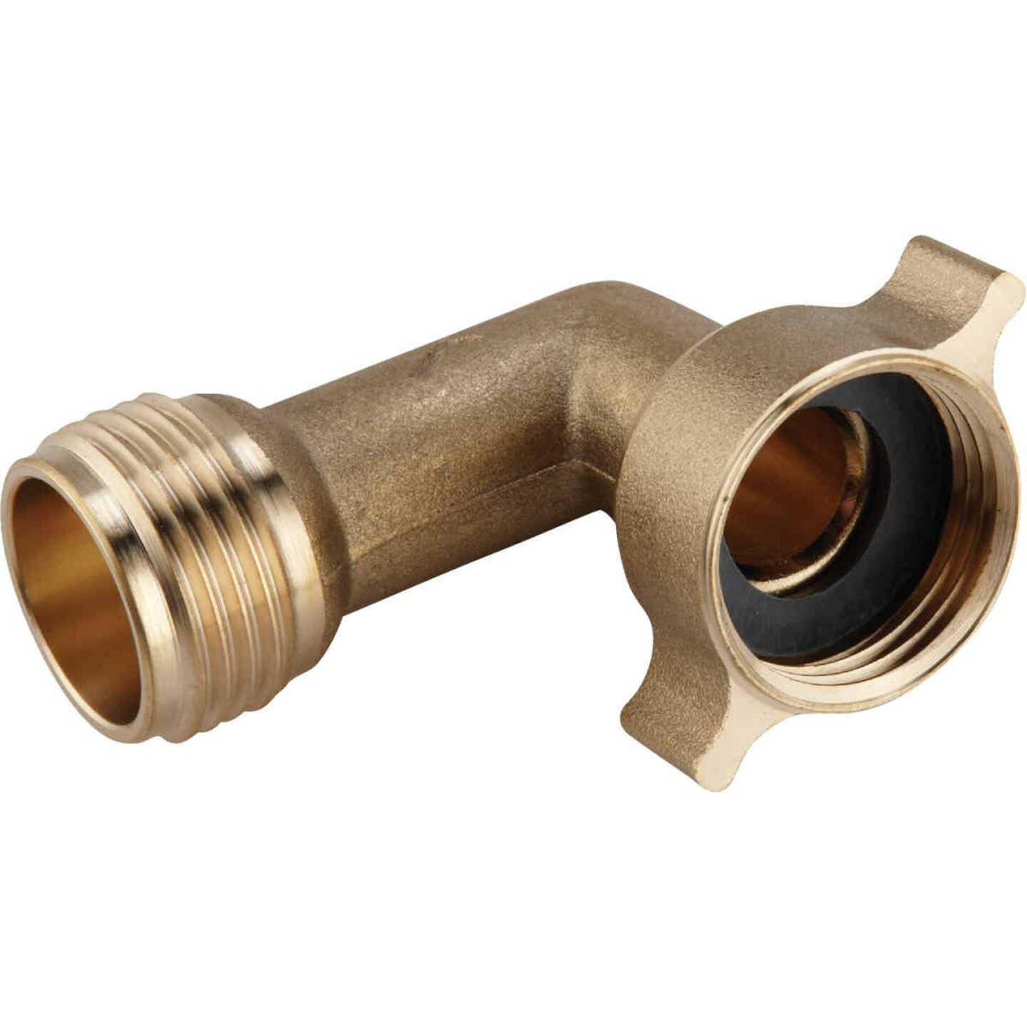 Camco Brass 90 deg RV Water Hose Elbow Image 1