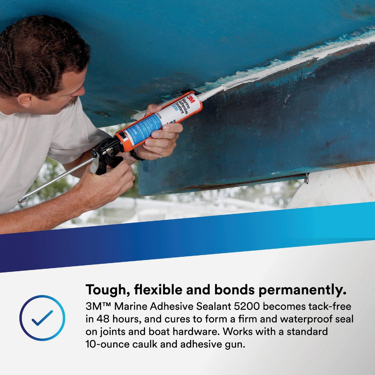 3M 3 Oz. Black Marine Adhesive Sealant 5200 Image 4