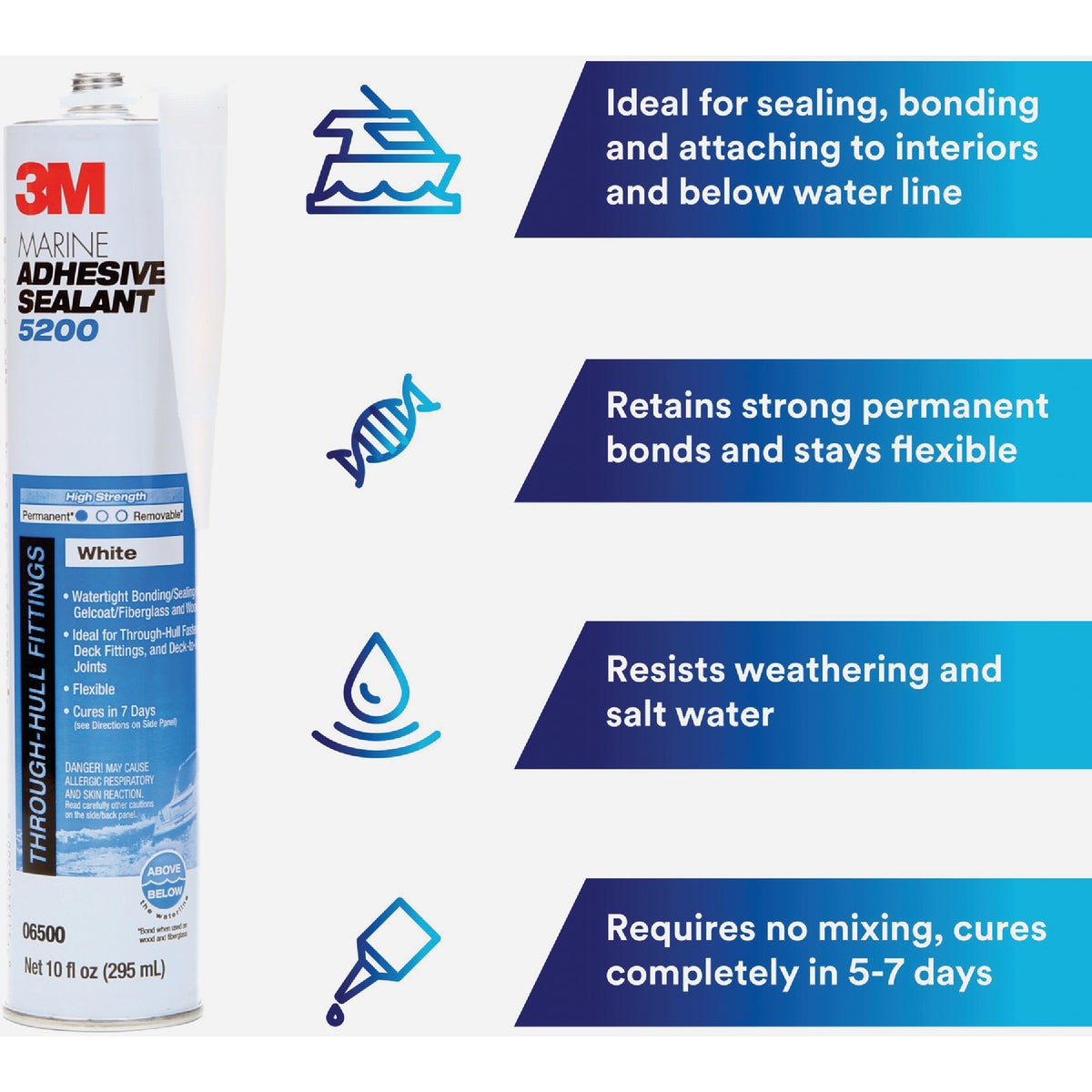 3M 3 Oz. Black Marine Adhesive Sealant 5200 Image 2