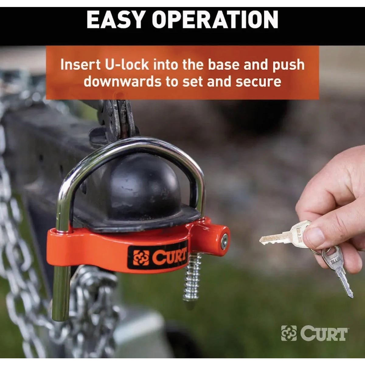 CURT 1-7/8 to 2-5/16 In. Universal Trailer Coupler Lock Image 5
