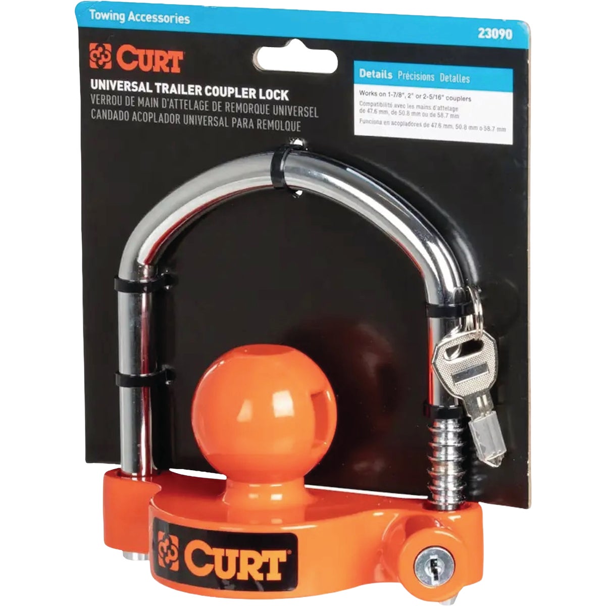 CURT 1-7/8 to 2-5/16 In. Universal Trailer Coupler Lock Image 6