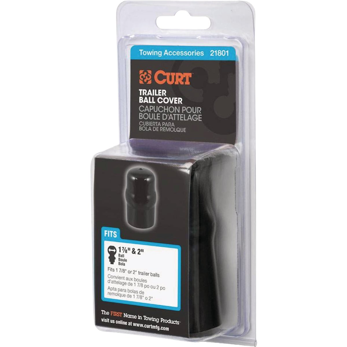 CURT 1-7/8 In. & 2 In. Trailer Ball Cover Image 6