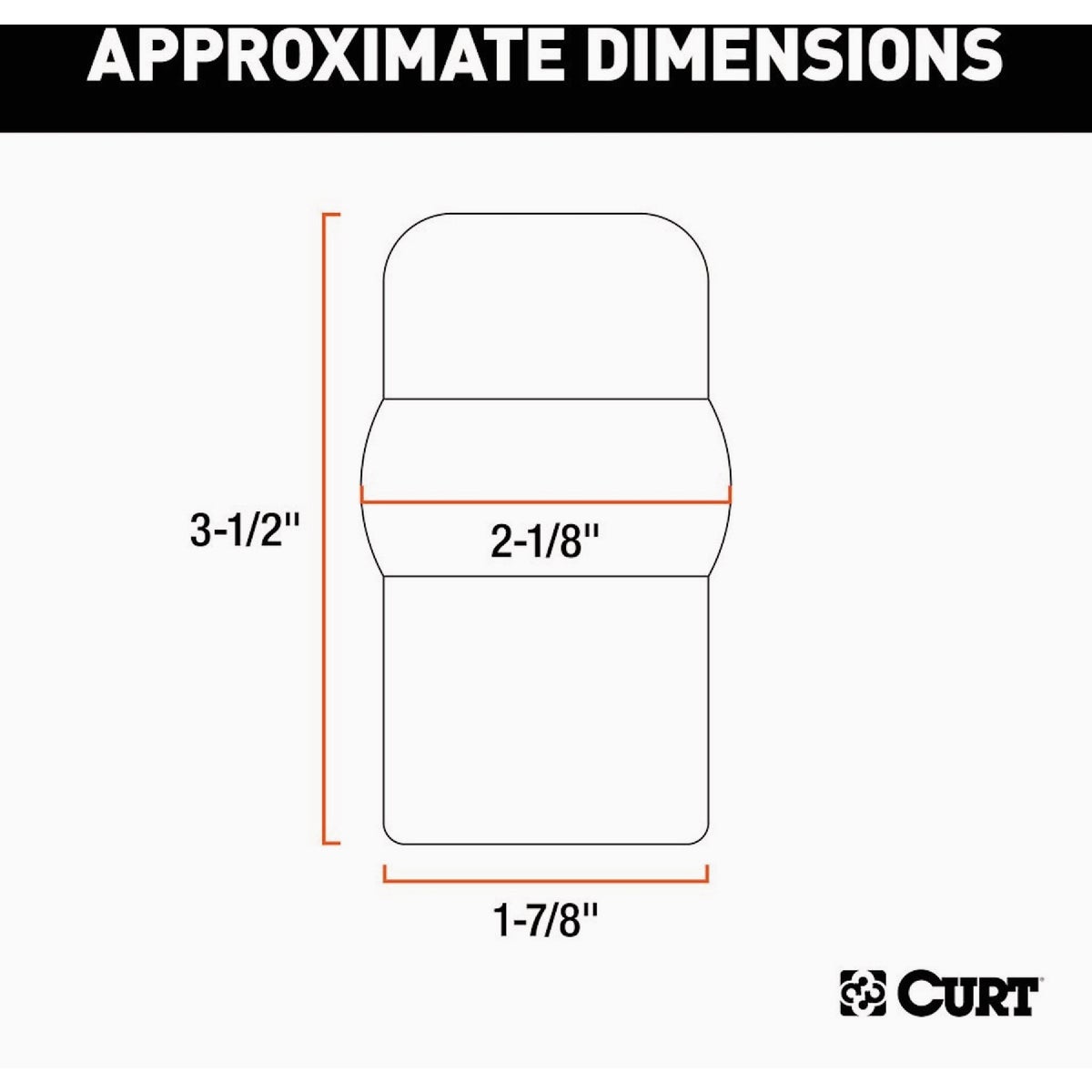CURT 1-7/8 In. & 2 In. Trailer Ball Cover Image 2