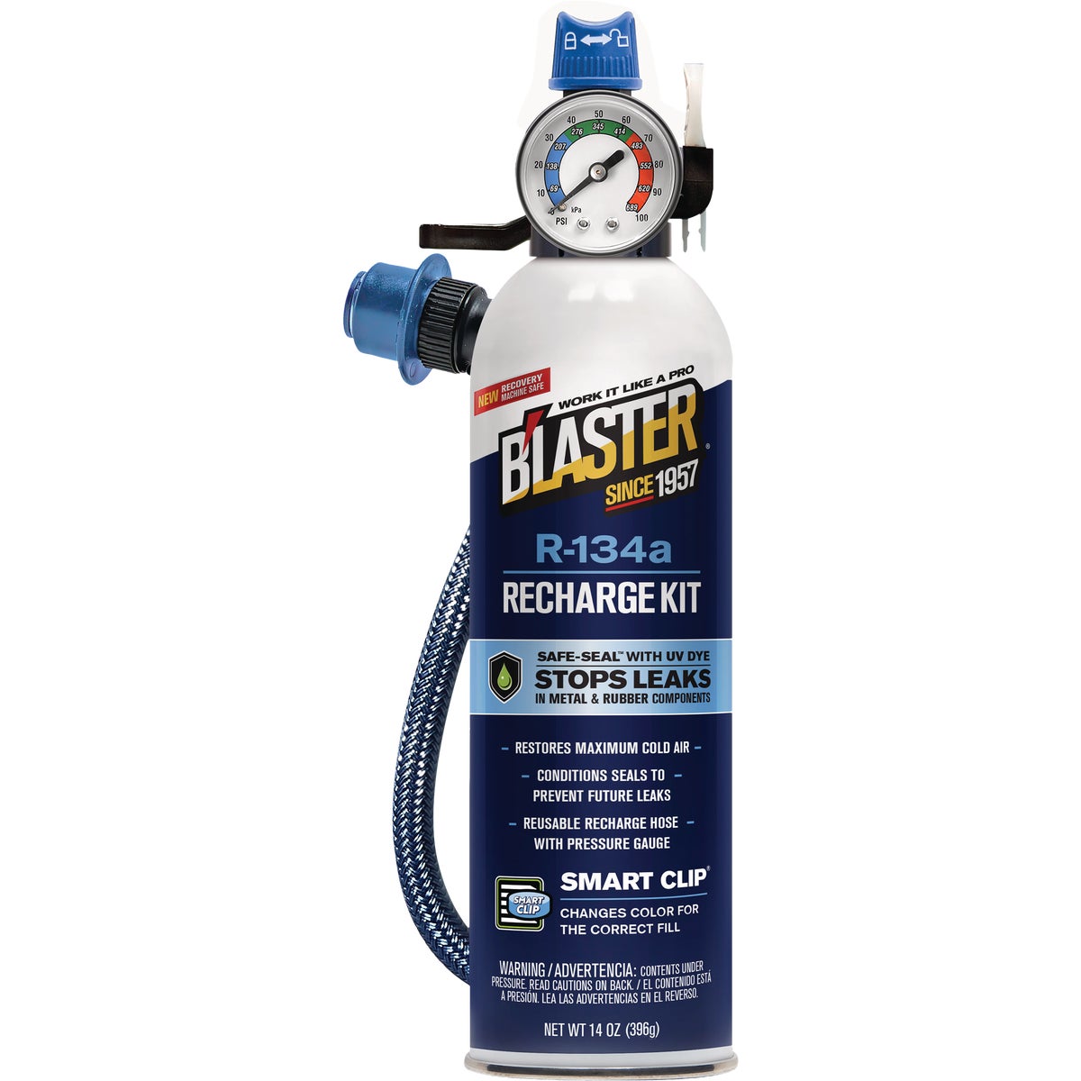 Blaster 14 Oz. R134A Recharge Kit with Safe Seal & Gauge Image 1