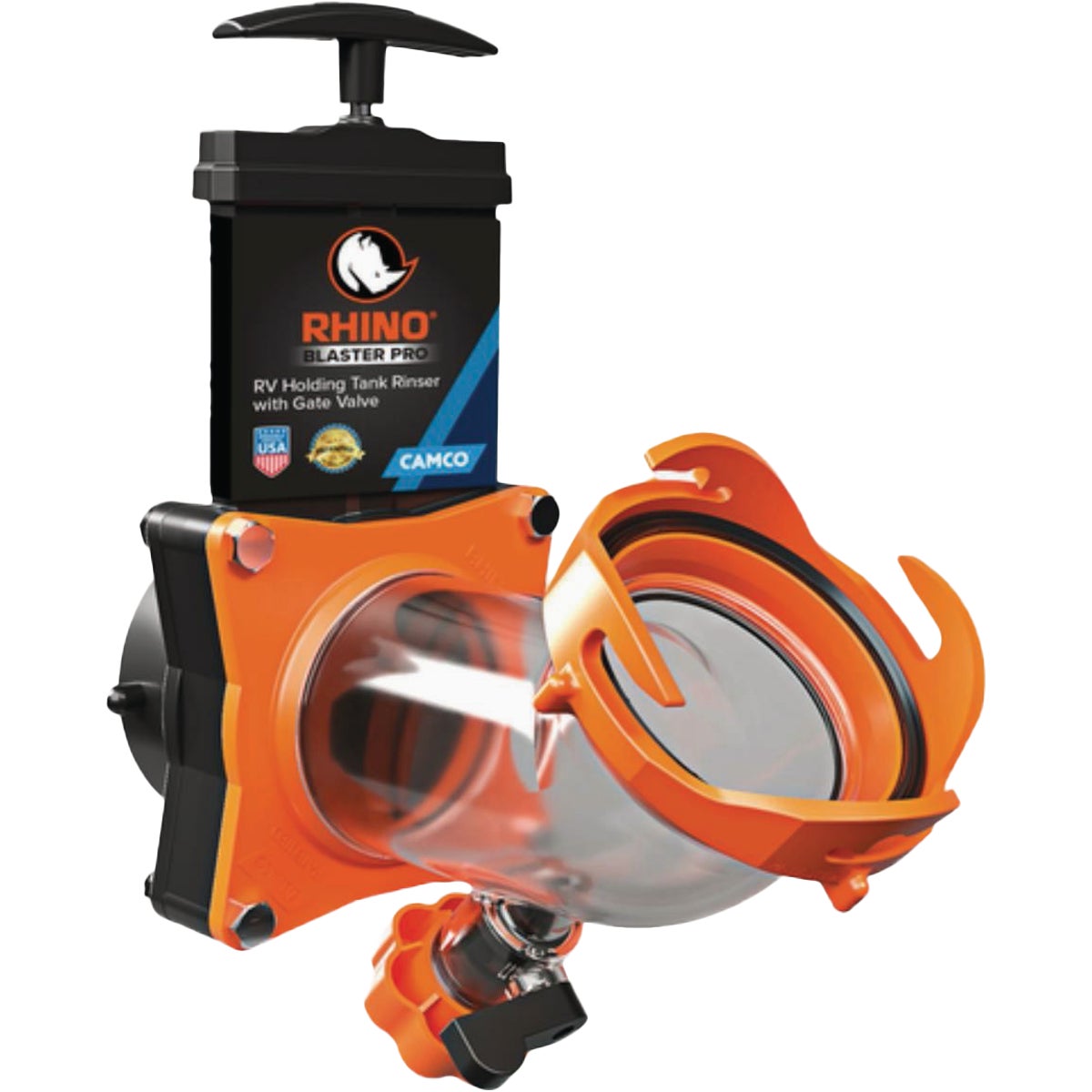 Camco Rhino Blaster Pro Tank Rinser with Gate Valve