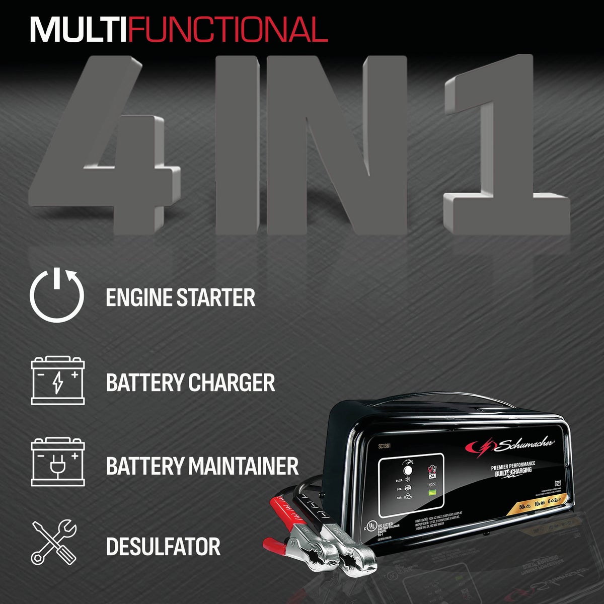 Schumacher 12V 50A Automatic Battery Charger Image 7