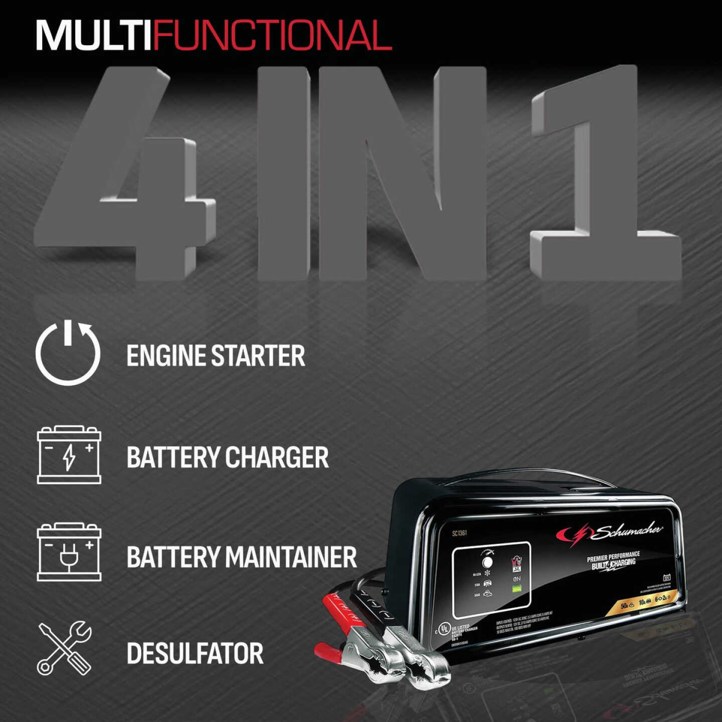 Schumacher 12V 50A Automatic Battery Charger Image 7