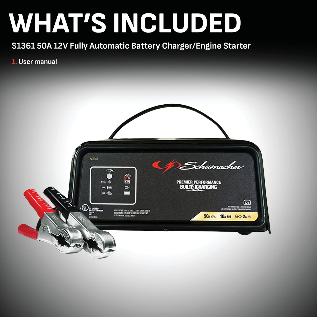 Schumacher 12V 50A Automatic Battery Charger Image 2