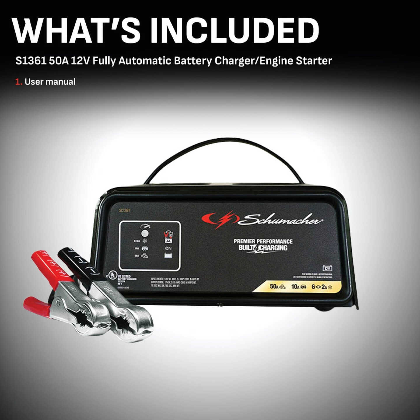Schumacher 12V 50A Automatic Battery Charger Image 2