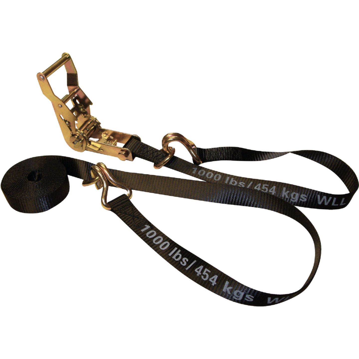 Erickson 1 In. x 15 Ft. 1000 Lb. Ratchet Strap with Floating D Ring Image 1