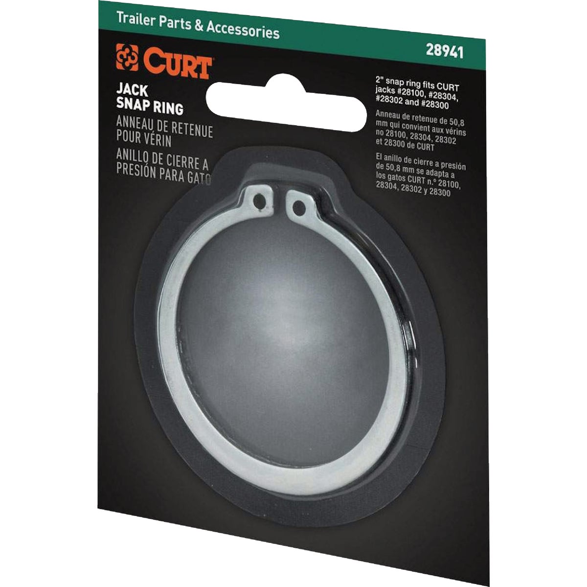 Curt Replacement Jack Snap Ring (Packaged) Image 4