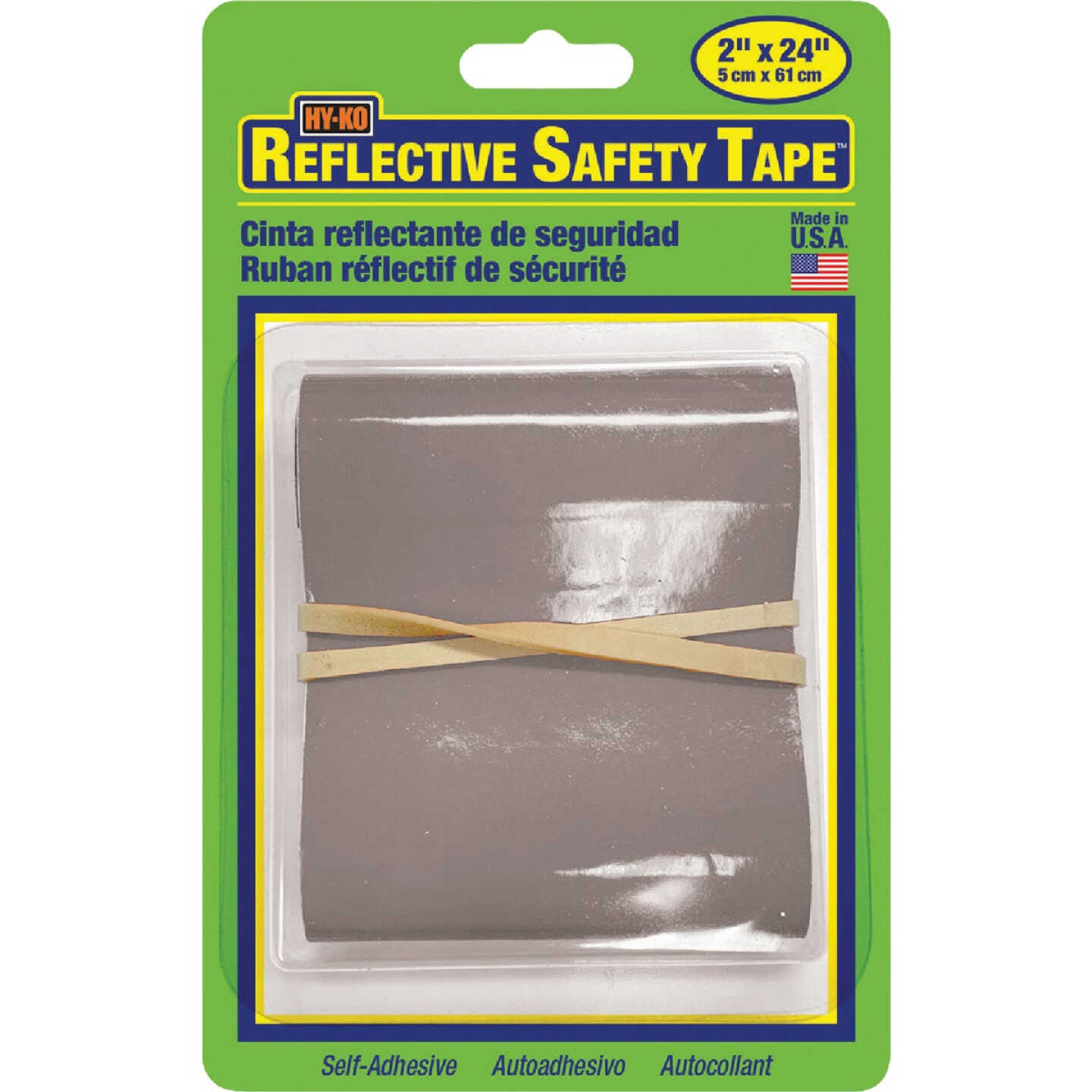 Hy-Ko 2 In. W. x 24 In. L. Silver Stripe Reflective Safety Tape Image 1