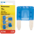 Bussmann 15A 32V ATM Blade Mini Automotive Fuse (5-Pack) Image 1