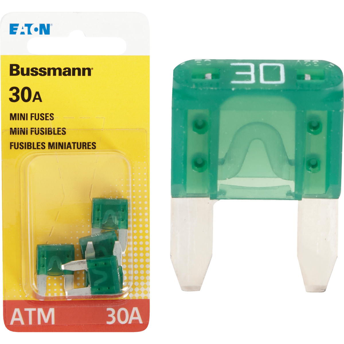 Bussmann 30A 32V ATM Blade Mini Automotive Fuse (5-Pack) Image 1