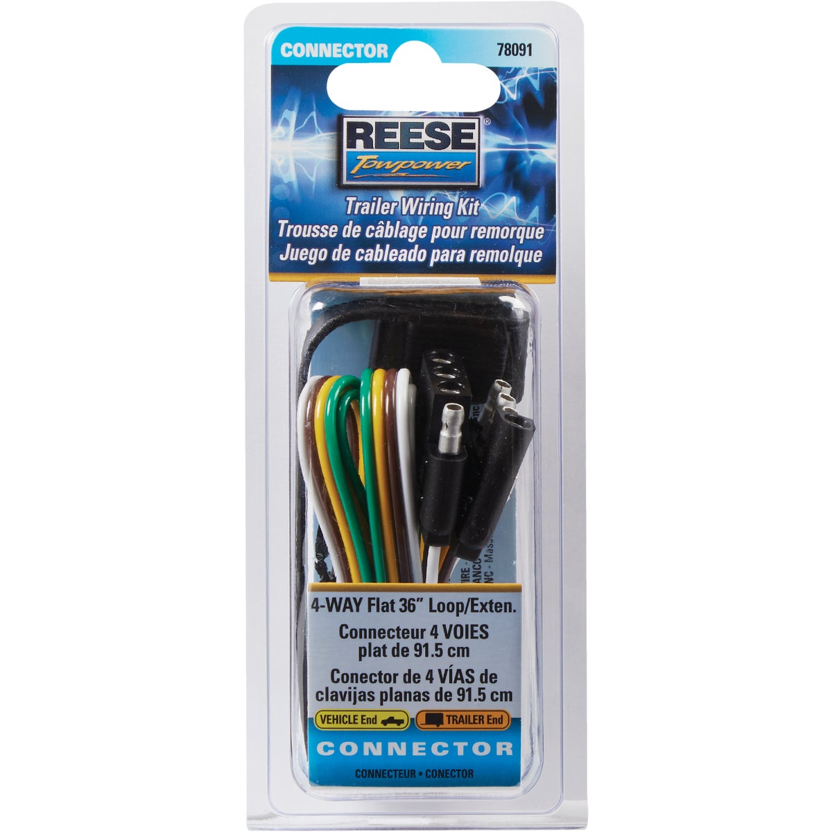 TowSmart 4-Flat 32 In. Extension Connector with Exterior Ground Terminal Image 2