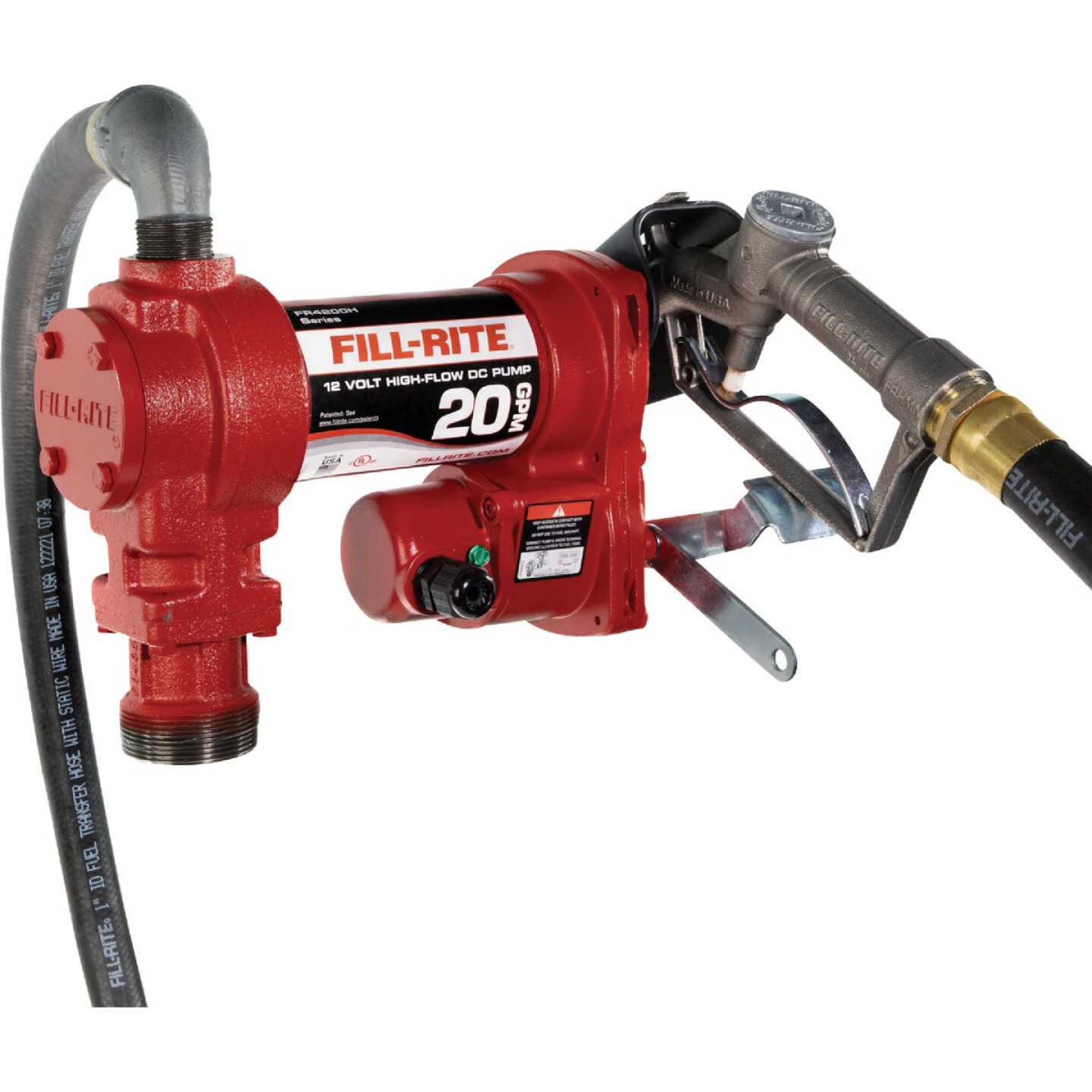 Fill-Rite 12V DC 20 GPM Fuel Transfer Pump with Nozzle Image 1